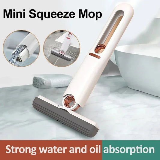 Mini Squeeze Mop Portable Cleaning Mop Window Glass Sponge Cleaner Desktop Cleaner Household Wear-resistant Cleaning Tool